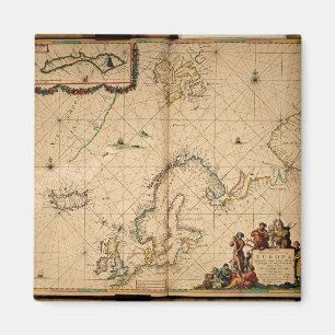 Map of Northern Europe Magnet