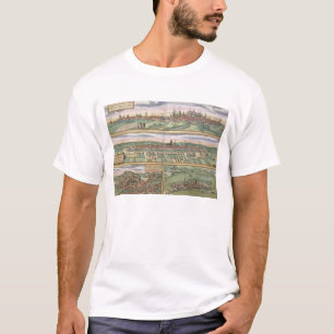 Map of Nuremberg, Ulm, and Saltzburg, from 'Civita T-Shirt