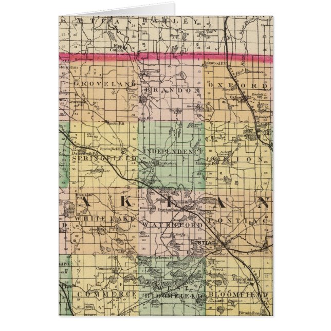 Map of Oakland County, Michigan (Front)