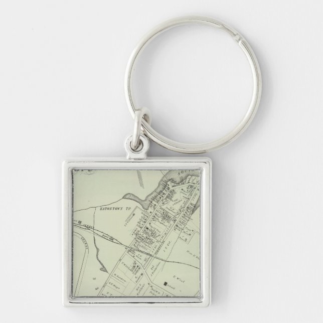 Map of Oceanport, NJ Keychain (Front)