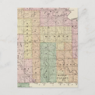 Map of Oconto County northern part Postcard