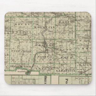 Map of Ogle County, Polo and Oregon Mouse Pad