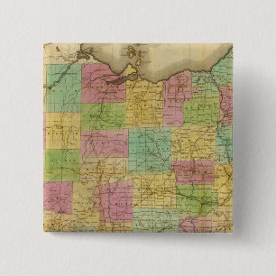 Map of Ohio 2 Inch Square Button