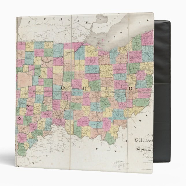 Map of Ohio And Indiana Binder (Front/Inside)