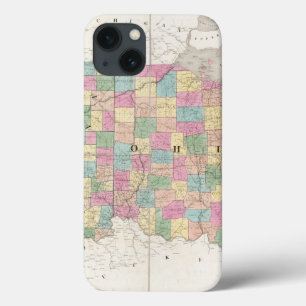 Map of Ohio And Indiana iPhone 13 Case