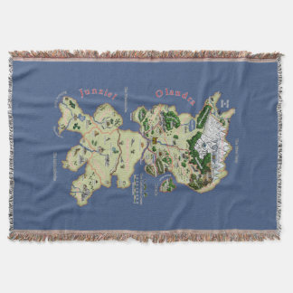 Map of Olandra & Junziel - Throw Blanket