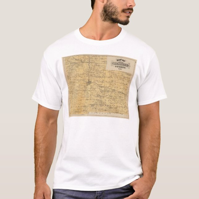Map of Olmsted County, Minnesota T-Shirt (Front)