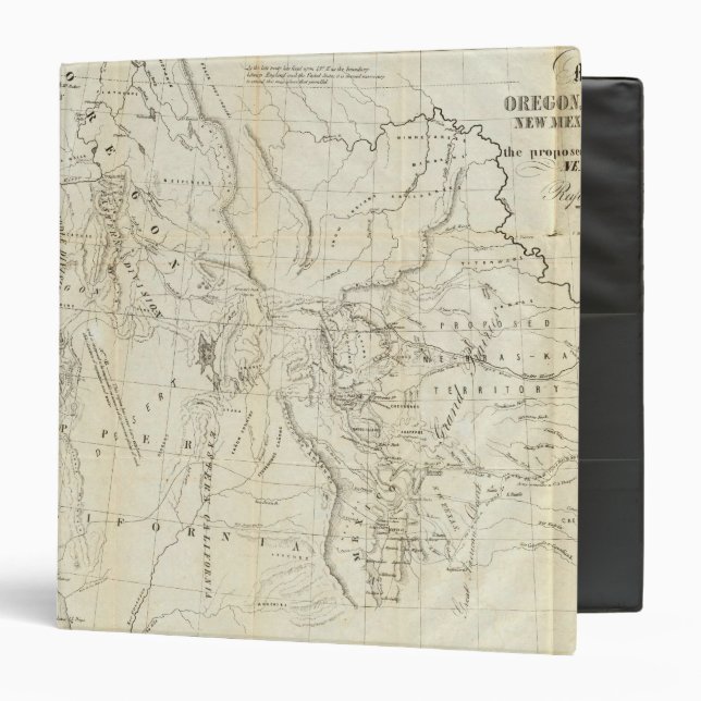 Map of Oregon, California, New Mexico Binder (Front/Inside)