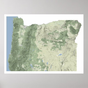 Map of Oregon Poster
