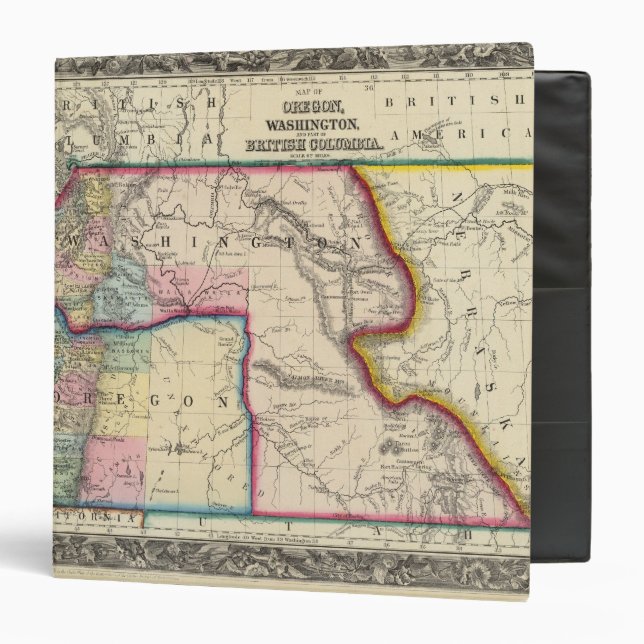 Map Of Oregon, Washington Binder (Front/Inside)