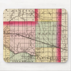Map of Ottawa County, Michigan Mouse Pad