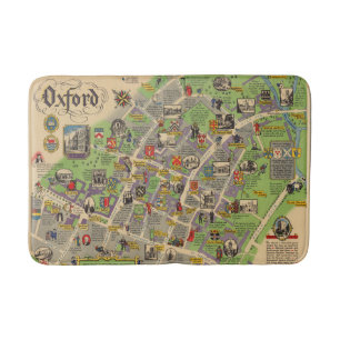 Map of Oxford, England (British Railways) Bath Mat