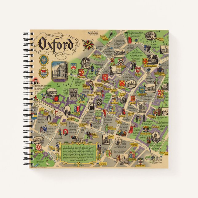 Map of Oxford, England (British Railways) Notebook (Front)