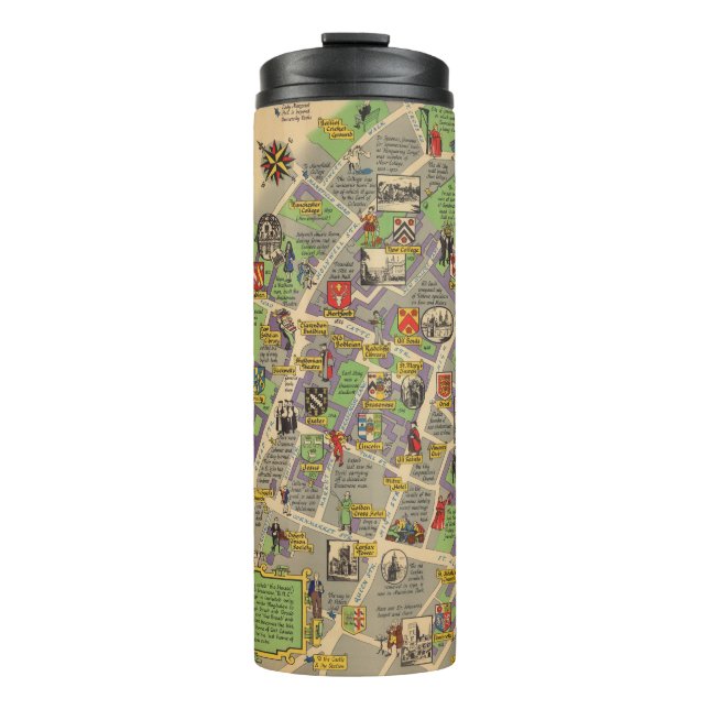 Map of Oxford, England (British Railways) Thermal Tumbler (Front)