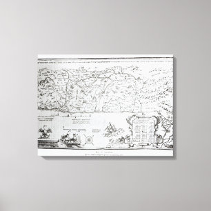 Map of Palestine, from a Passover Haggadah Canvas Print