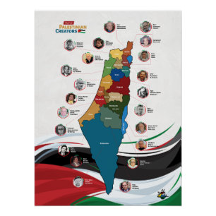 Map of Palestinian Creators Poster