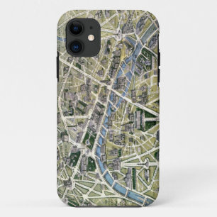 Map of Paris during the period of the Grands iPhone 11 Case