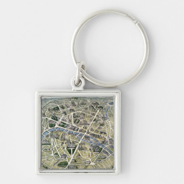 Map of Paris during the period of the Grands Keychain (Front)