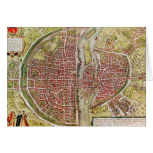 Map of Paris from 'Civitates orbis terrarrum'