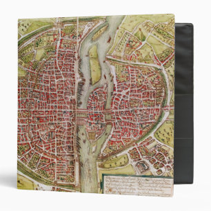 Map of Paris from 'Civitates orbis terrarrum' Binder