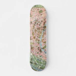 Map of Paris Skateboard Oldschool