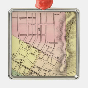 Map of Parkersburg, West Virginia Metal Ornament