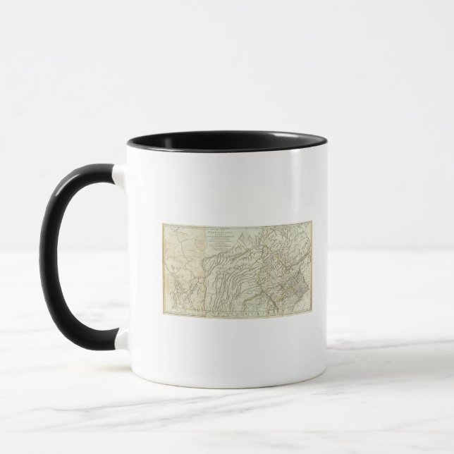 Map Of Pennsylvania 2 Mug (Left)