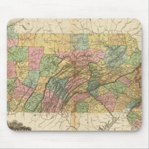 Map of Pennsylvania and New Jersey Mouse Pad