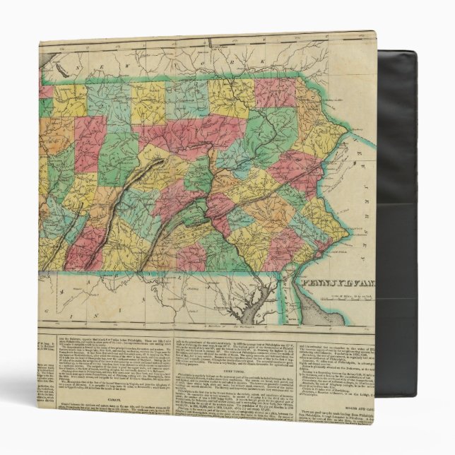 Map Of Pennsylvania Binder (Front/Inside)