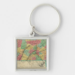 Map Of Pennsylvania Keychain