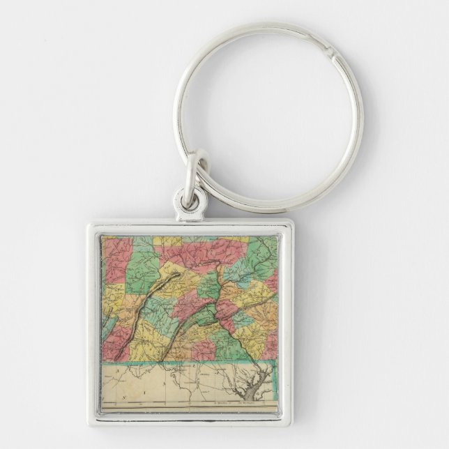 Map Of Pennsylvania Keychain (Front)