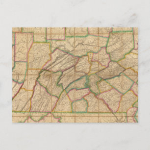 Map of Pennsylvania Postcard