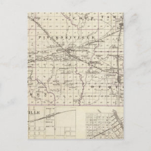 Map of Perry County, Nashville and Carmi Postcard