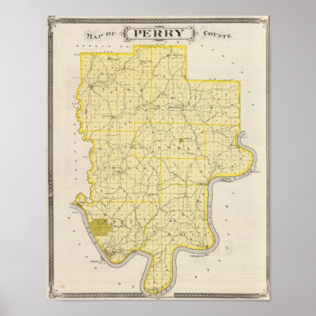 Map of Perry County Poster (Front)