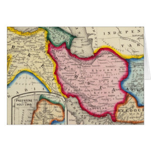 Map of Persia, Turkey In Asia Afghanistan