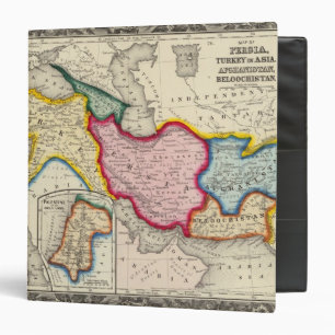 Map of Persia, Turkey In Asia Afghanistan Binder