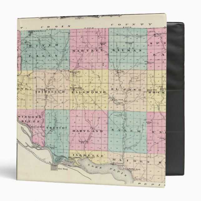 Map of Pierce County and Ellsworth Binder (Front/Inside)