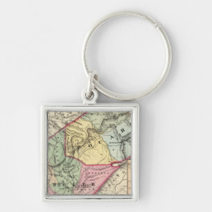 Map of Pocohontas, Greenbrier counties Keychain