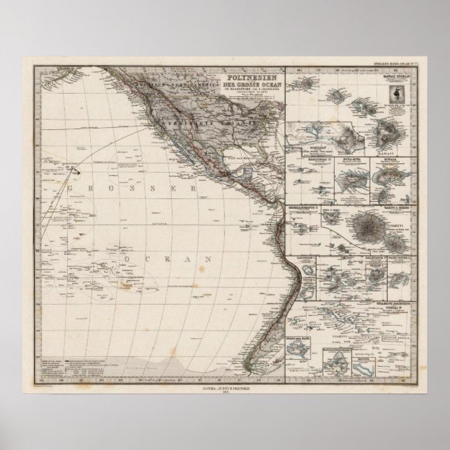 Map of Polynesia Poster (Front)
