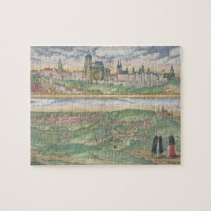 Map of Prague, from 'Civitates Orbis Terrarum' by Jigsaw Puzzle