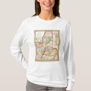 Map of Preston, Taylor, Barbour, Tucker counties T-Shirt