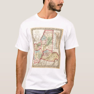 Map of Preston, Taylor, Barbour, Tucker counties T-Shirt