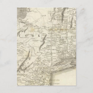 Map of Provinces of the United States Postcard