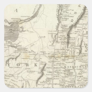 Map of Provinces of the United States Square Sticker
