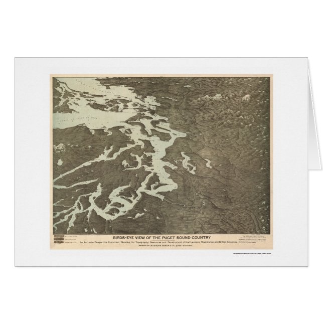 Map of Puget Sound Country in Washington 1891 (Front Horizontal)