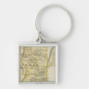 Map of Putnam and east part of Marshall counties Keychain