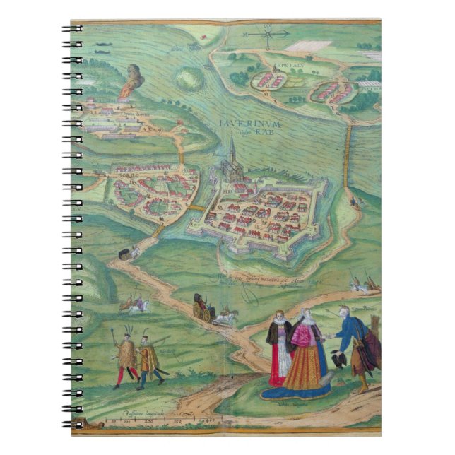 Map of Raab, from 'Civitates Orbis Terrarum' by Ge Notebook (Front)