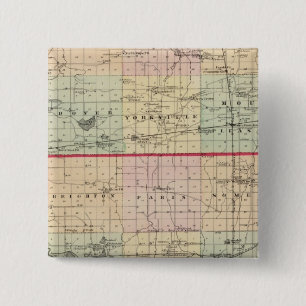 Map of Racine and Kenosha counties 2 Inch Square Button