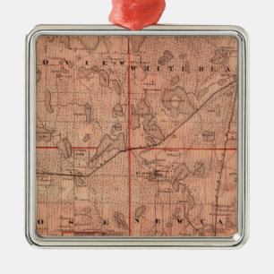 Map of Ramsey County, Minnesota Metal Ornament