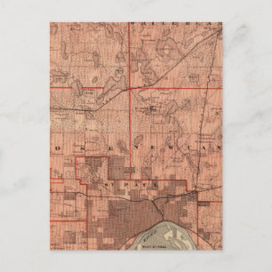 Map of Ramsey County, Minnesota Postcard